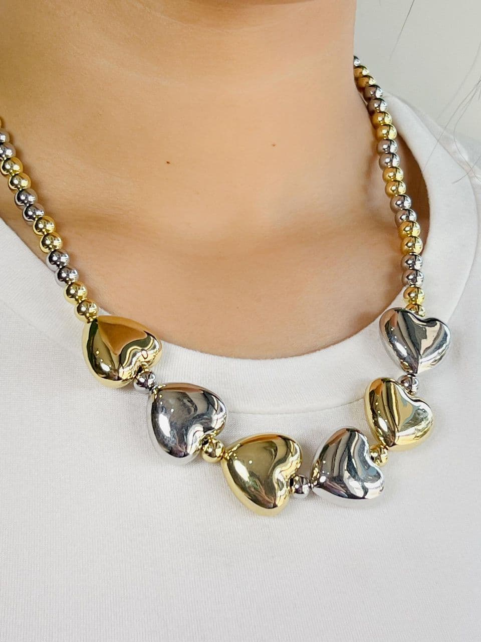 Collar de corazones duos